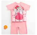 Shark Boy plaid design buoyancy swimsuit for children with sun protection and one-piece floating support