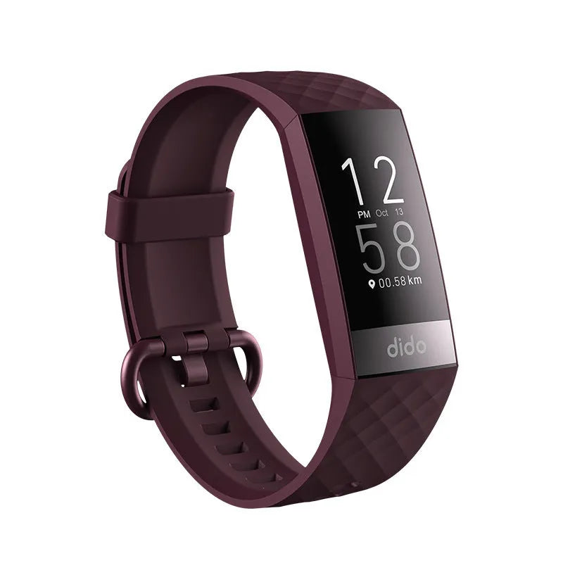 Y6 Black smart bracelet with 1.1-inch screen showing health metrics on wrist