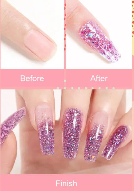 Gel nail kit with UV lamp USB cable and multicolor plastic suit including 15ml polish