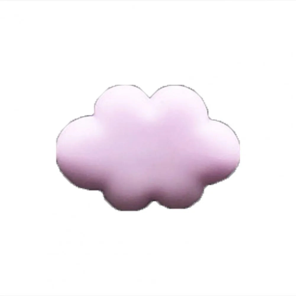 Resin cartoon Baiyun cloud car air freshener clip in light green, shown attached to a car air vent.