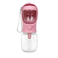 Portable dual-use dog water cup in blue, white, or pink with split water grain pattern
