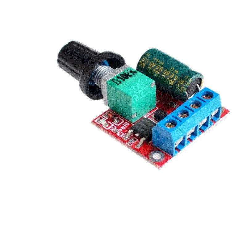 PWM DC motor governor speed controller with adjustment knob measuring 30x26x14mm