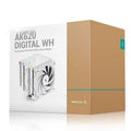 Deepcool AK Series twin tower CPU air cooler with digital temperature display in black or white