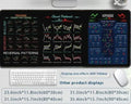 Black rubber mouse pad with thermal transfer printing, shown in various size options for desk use