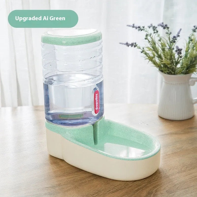 Blue automatic pet water fountain with 3.8L capacity for dogs and cats