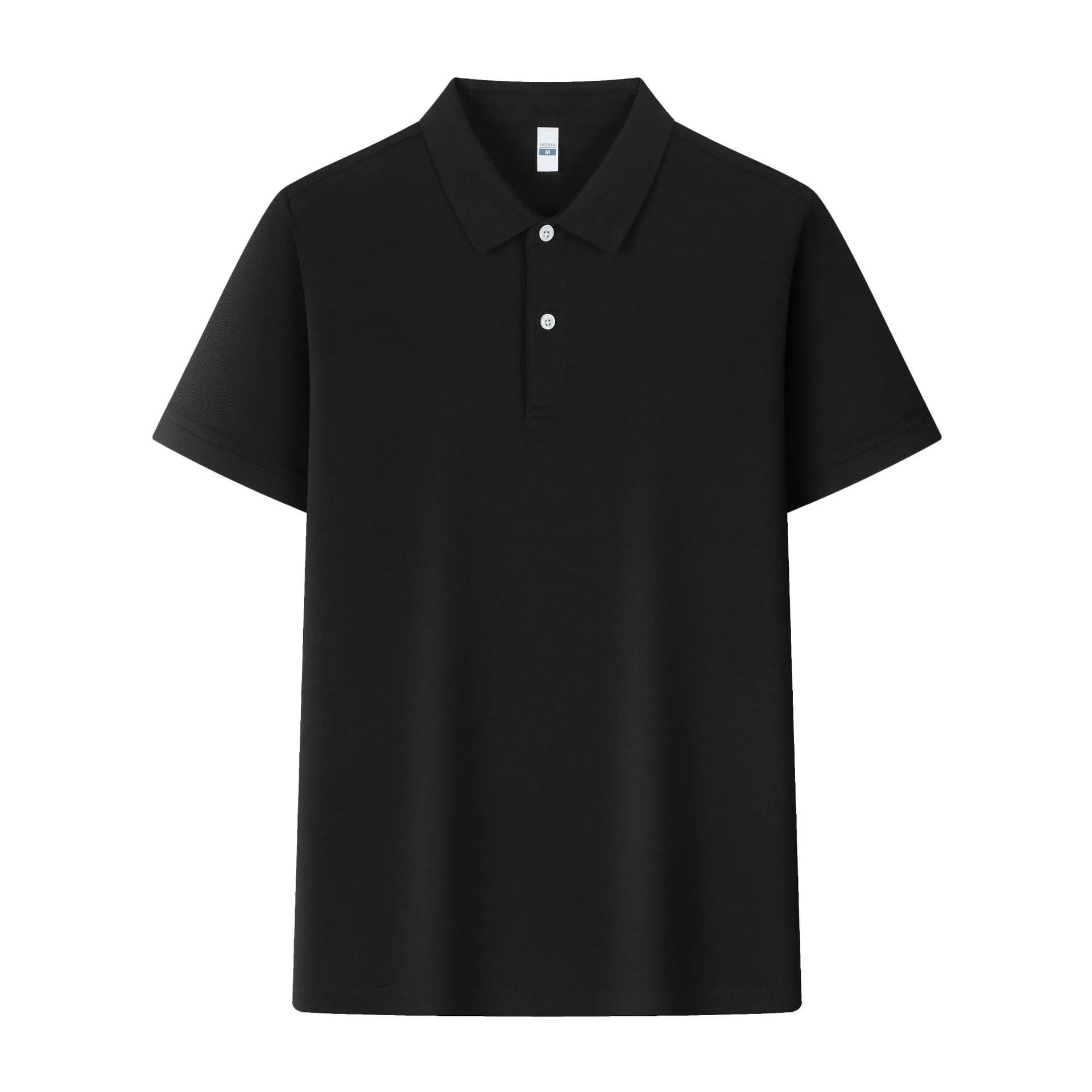 Regular fit cotton Ice Silk short sleeve polo shirt in solid colour with asymmetric detailing for light business wear