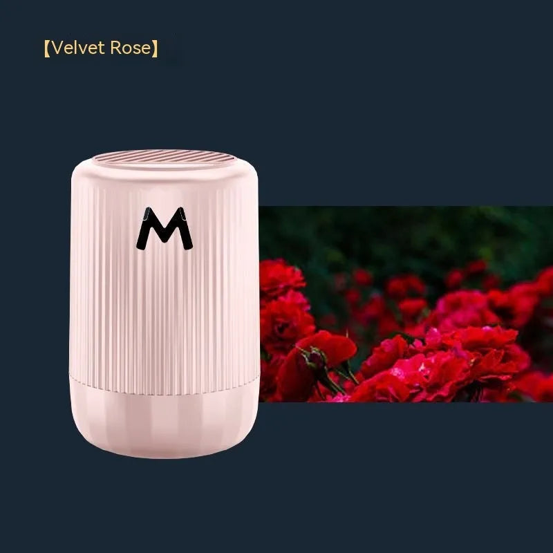 Solid car aromatherapy decorative cup in 10x6cm size with choice of four fragrances for vehicle and home use.