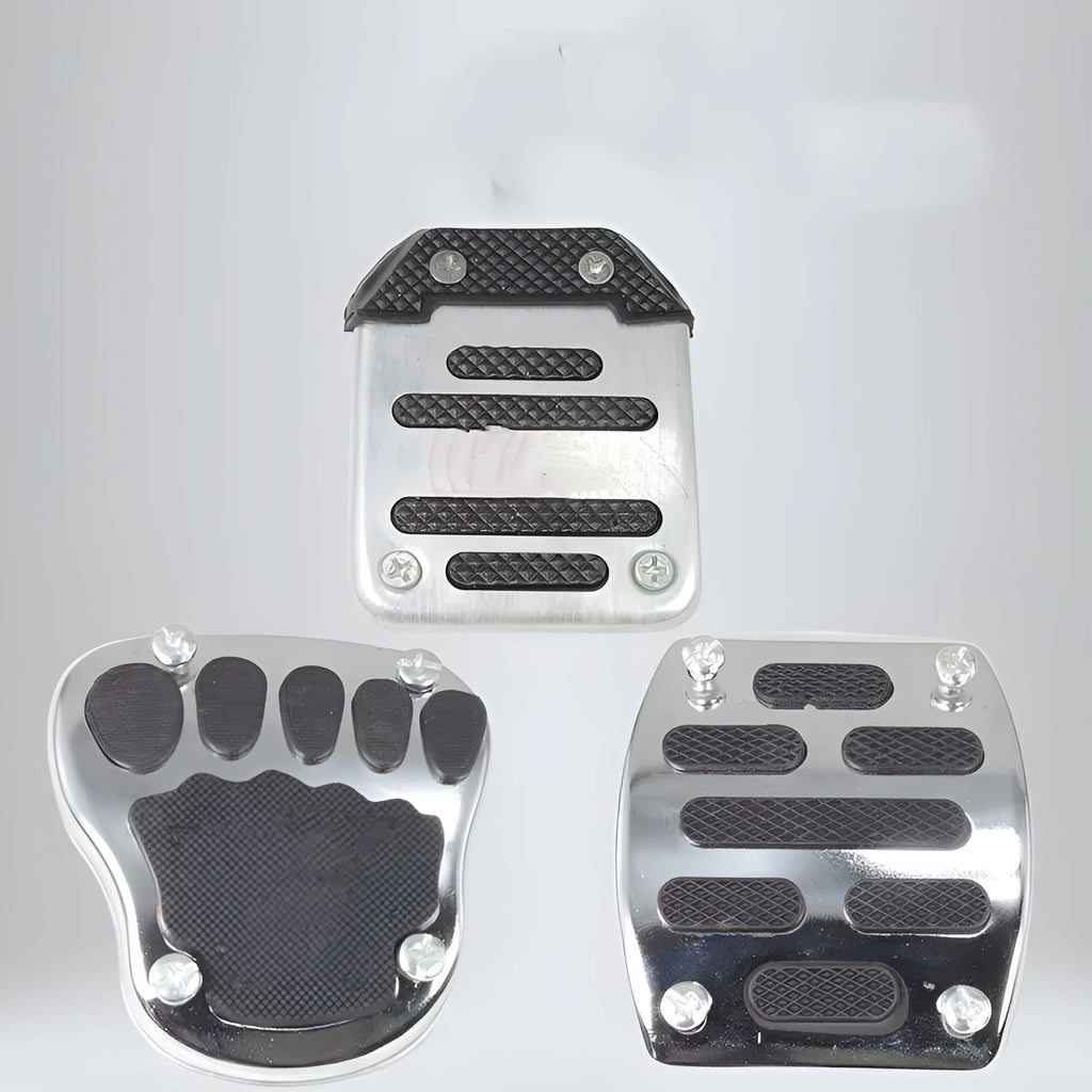 Metal motorcycle brake pedal skid plate accessory for scooter and bike protection