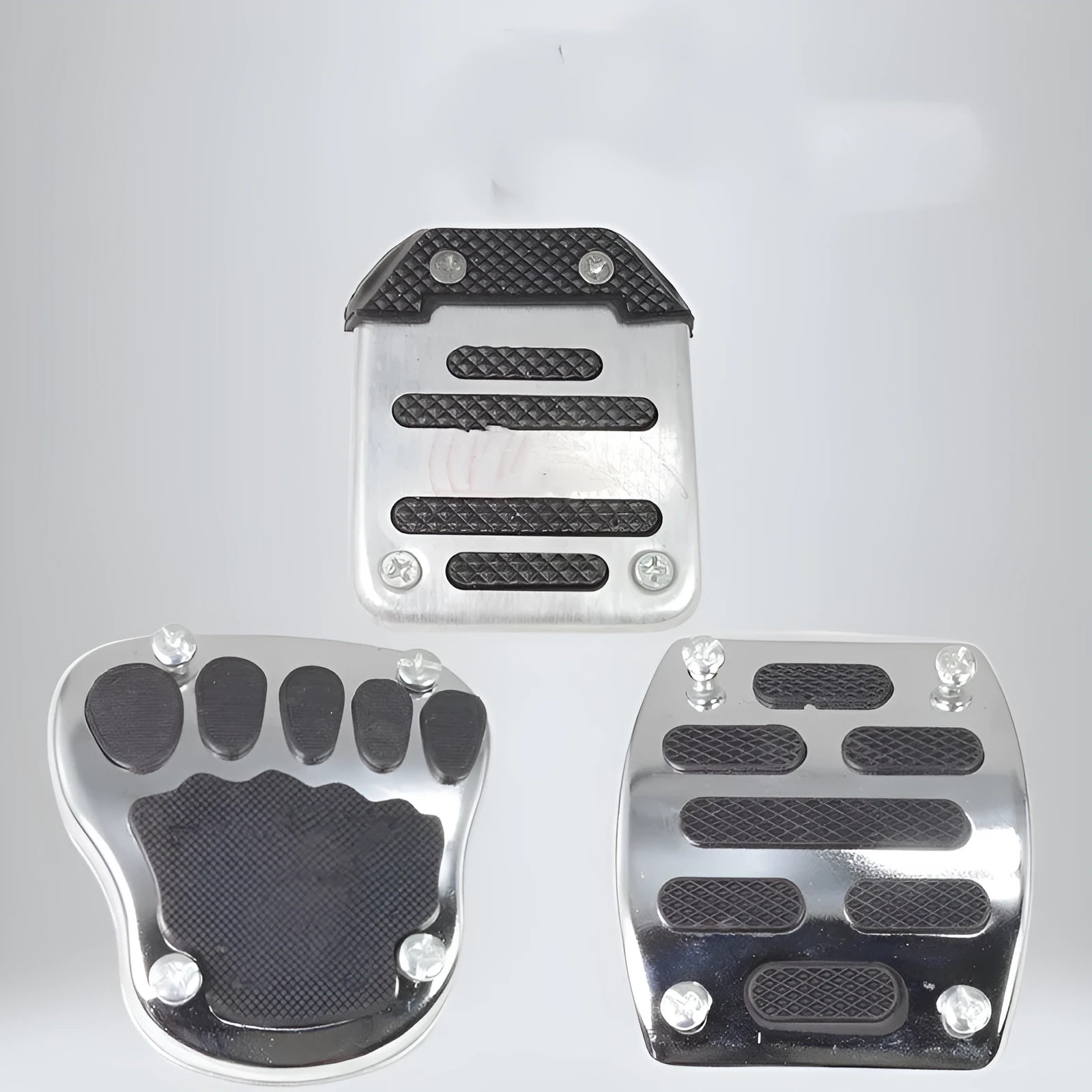 Metal motorcycle brake pedal skid plate accessory for scooter and bike protection