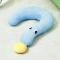 Rectangular blue pet pillow measuring 62cm by 39cm for dog or cat bedding