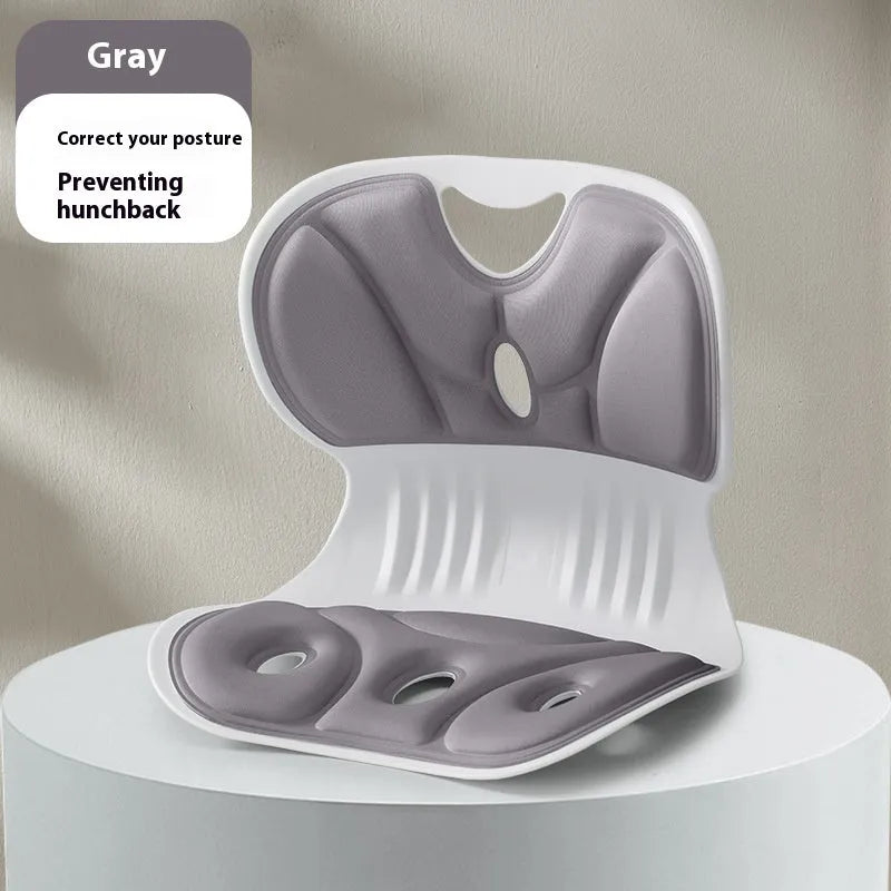 Memory foam seat cushion for lumbar support with fixing band in various colours