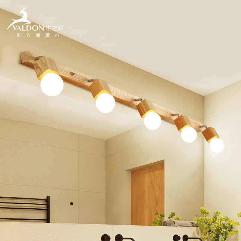 Single-head LED wall lamp with a 24cm size for mirror cabinets