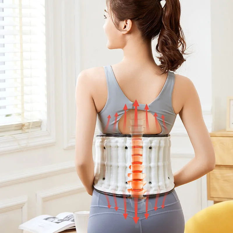 Automatic inflation lumbar support waist belt made from PU material in S and M sizes