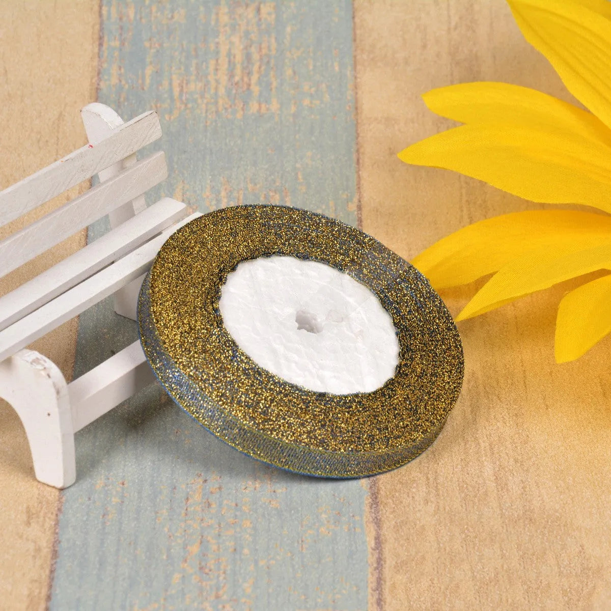 Green onion pattern polyester decorative ribbon in gold silk silver colour for clothing and gift box decoration