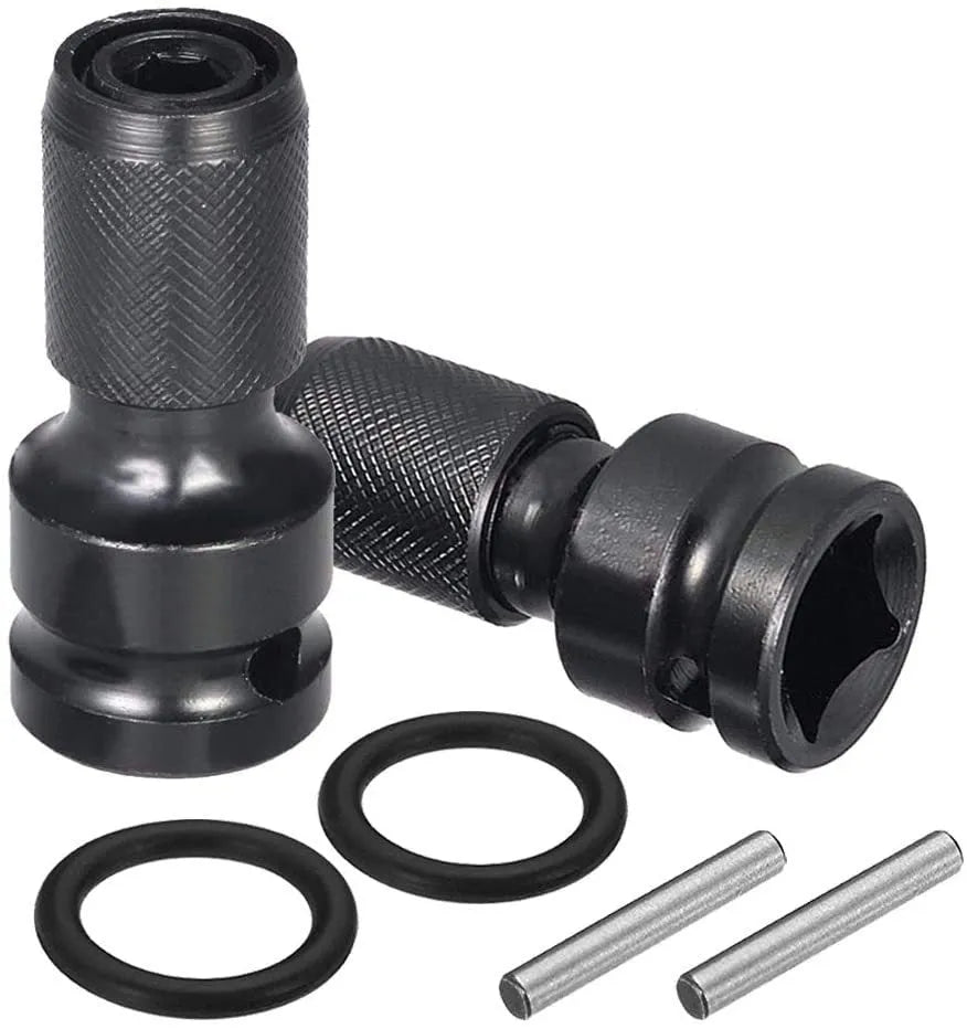 No. 45 steel scaling bit holder with telescopic sleeve for electric wrench drive conversion.