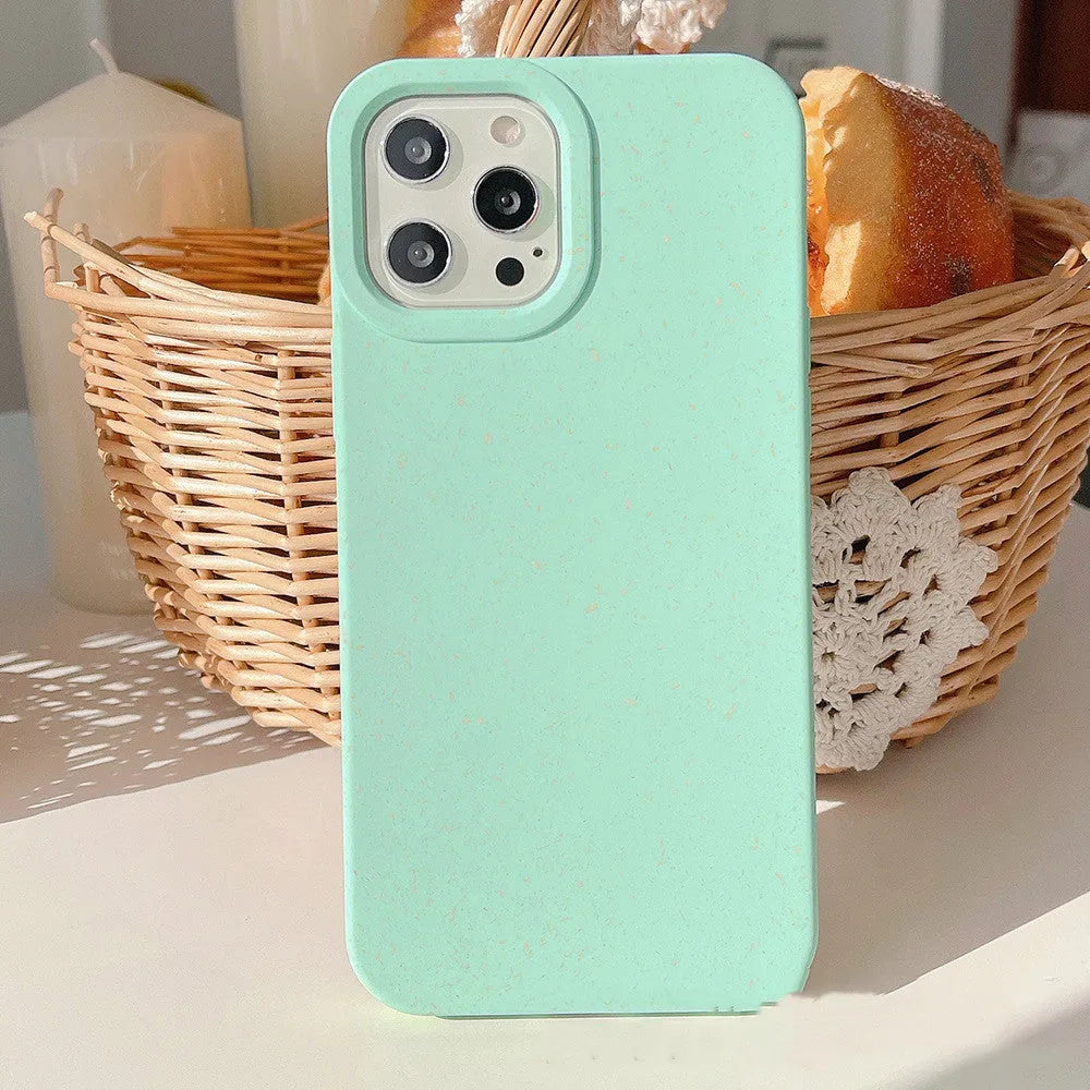 Degradable wheat straw fibre phone case for iPhone in rear cover style