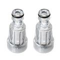 Transparent plastic inlet joint for Karcher K2-K7 pressure washer with 3cm diameter