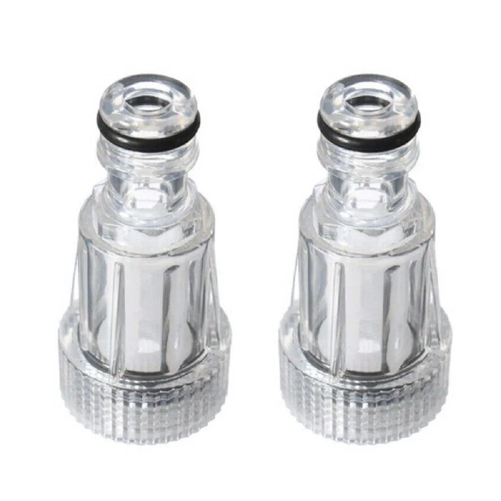 Transparent plastic inlet joint for Karcher K2-K7 pressure washer with 3cm diameter