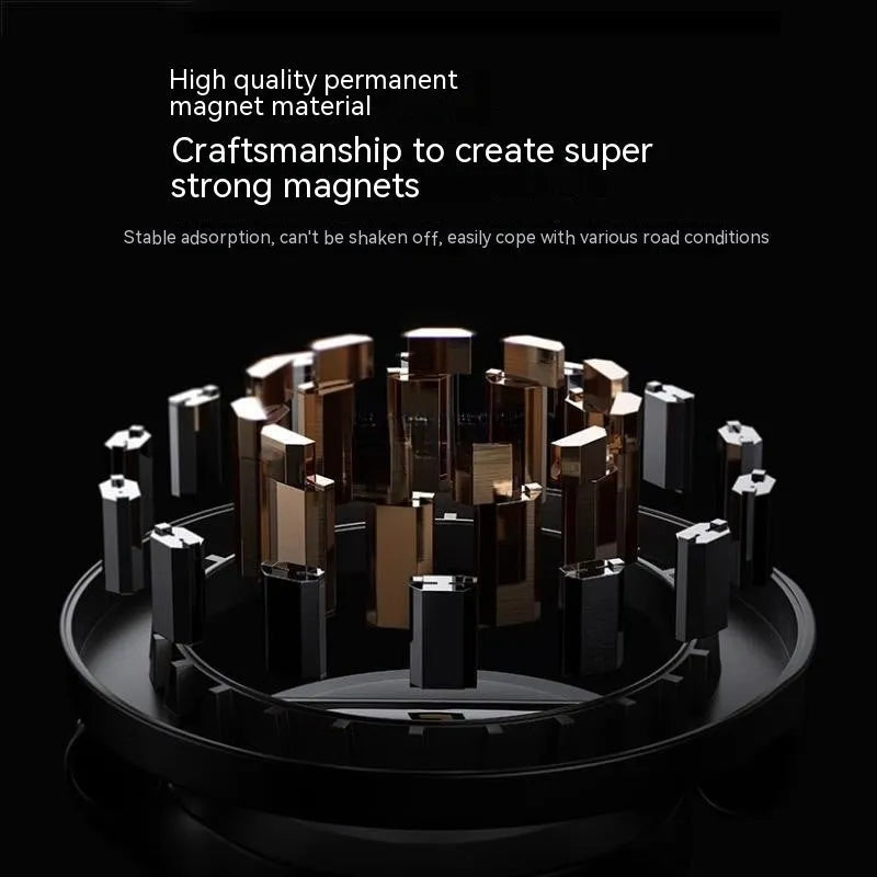 Qian Colour all-metal foldable magnetic car phone mount with strongest permanent magnet for dashboard use