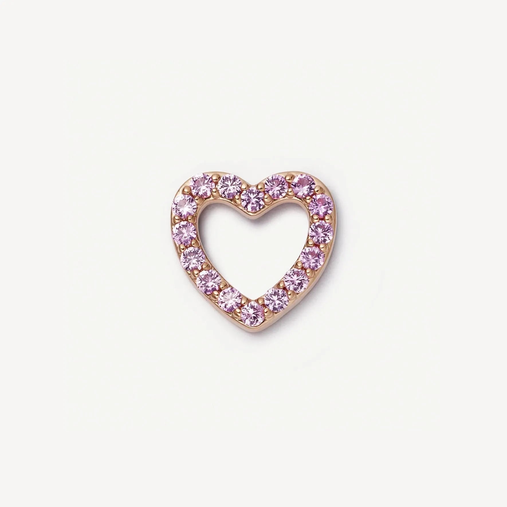 Copper heart shape necklace with mixed gem inlay and diamond process, small flower style pendant on adjustable chain