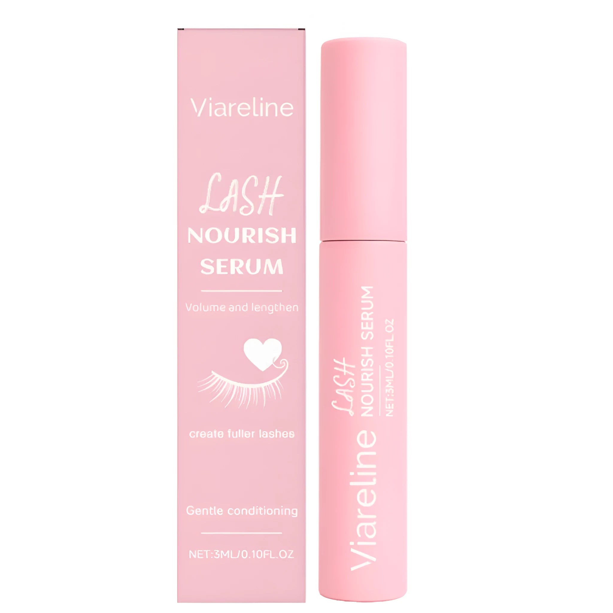 Eyelash nourishing liquid 3ml serum with peptide and vitamin E in small bottle