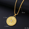 Women's geometric necklace with inlaid zircon stone on gold-coloured alloy chain