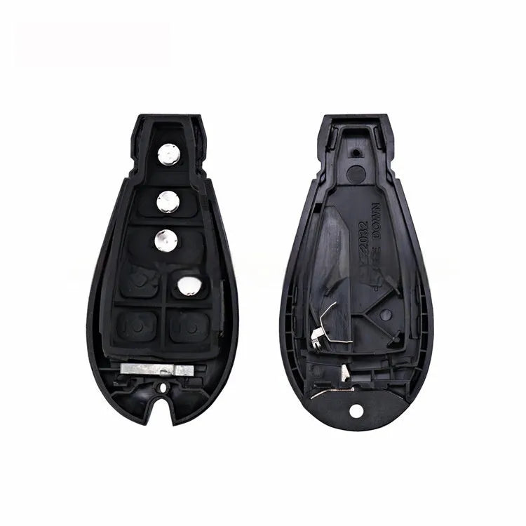 Replacement plastic key shell for Dodge and Chrysler car smart keys, showing dimensions 85x42x15mm.