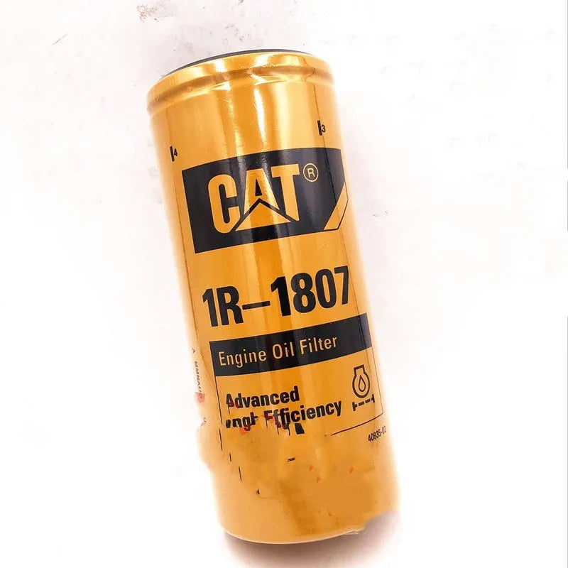 Yellow Caterpillar engine fuel water separator filter element, 262mm tall, for 324D 329D 328D models.
