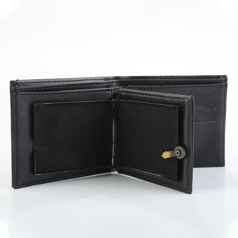 Leather fire wallet magic prop measuring 11.5x10cm in large area colour