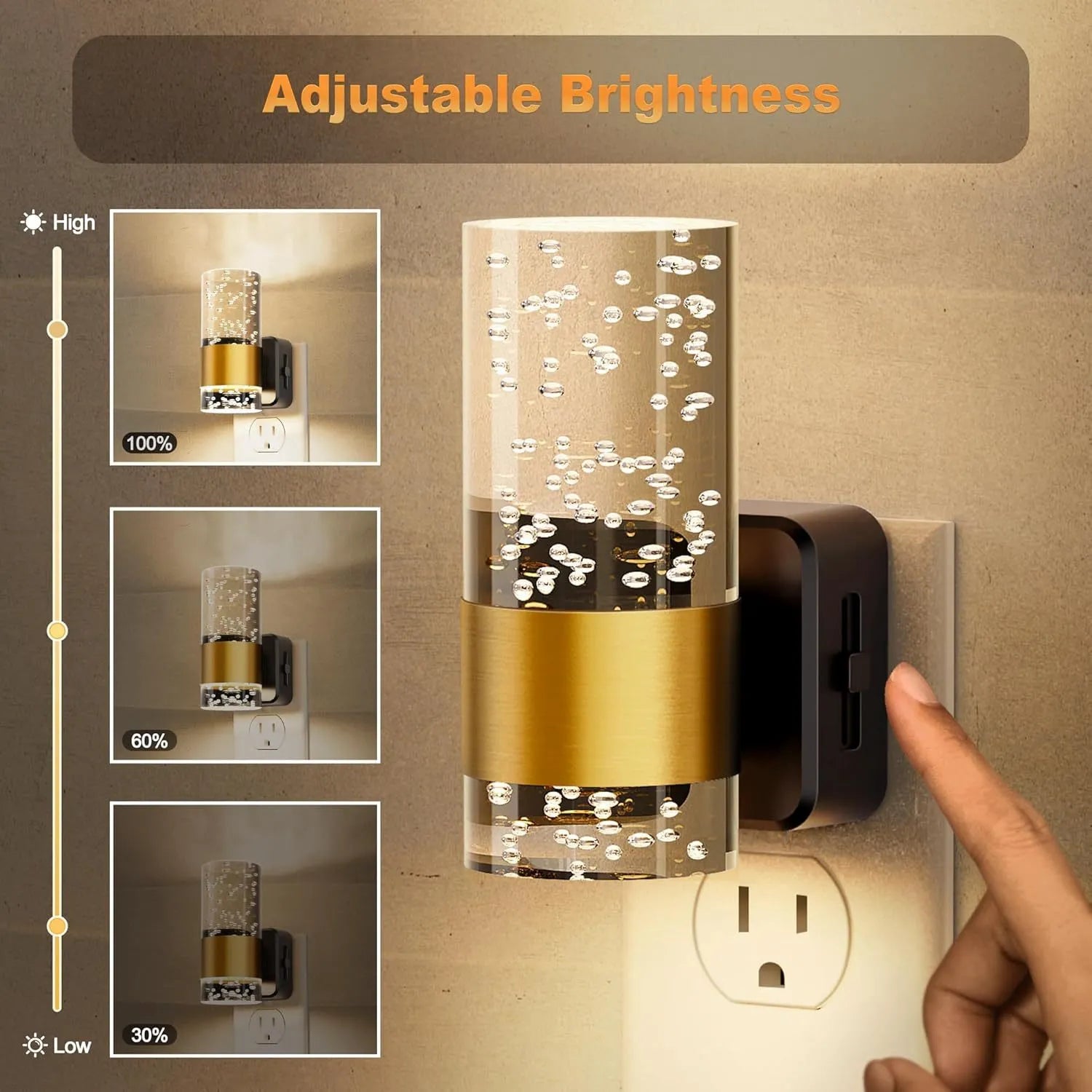LED wall-mounted sensor lamp with geometric stereo design, warm white 3000K light, Australian plug, modern simple style
