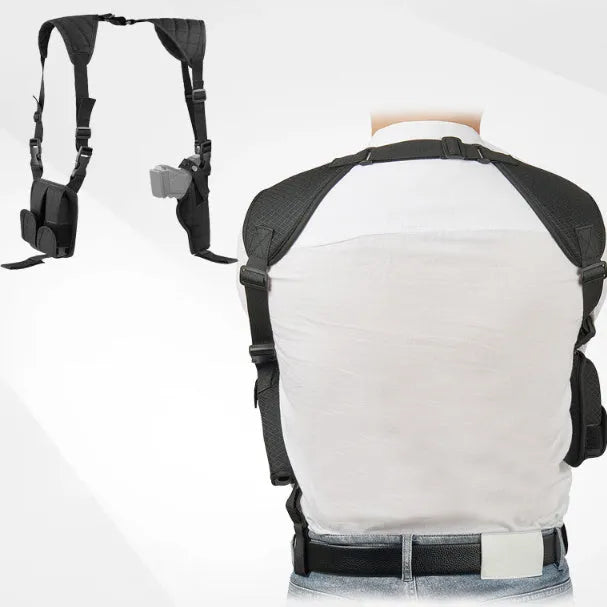 Black Oxford cloth underarm accessory kit shoulder holster with anti-theft clip for outdoor sports