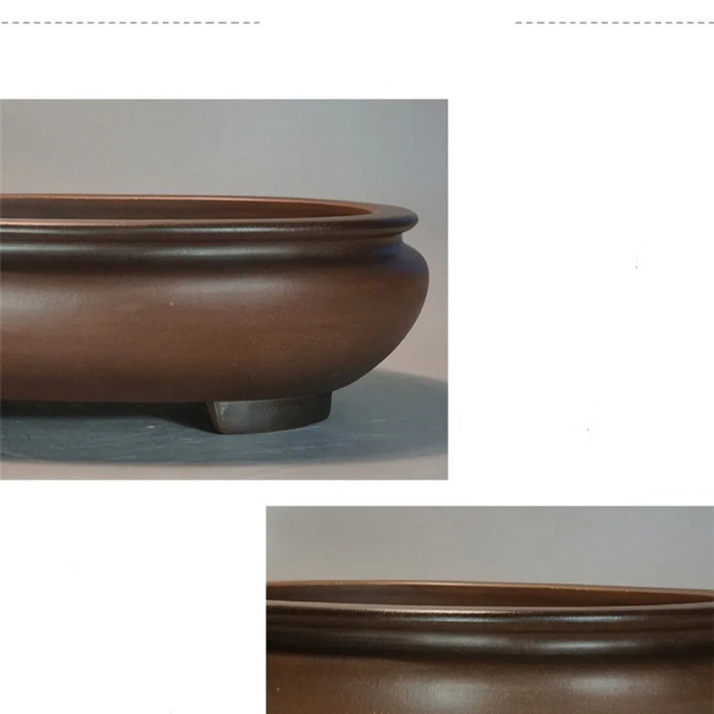 Purple clay handmade classical style flowerpot 58x47x18 cm for indoor desktop plants