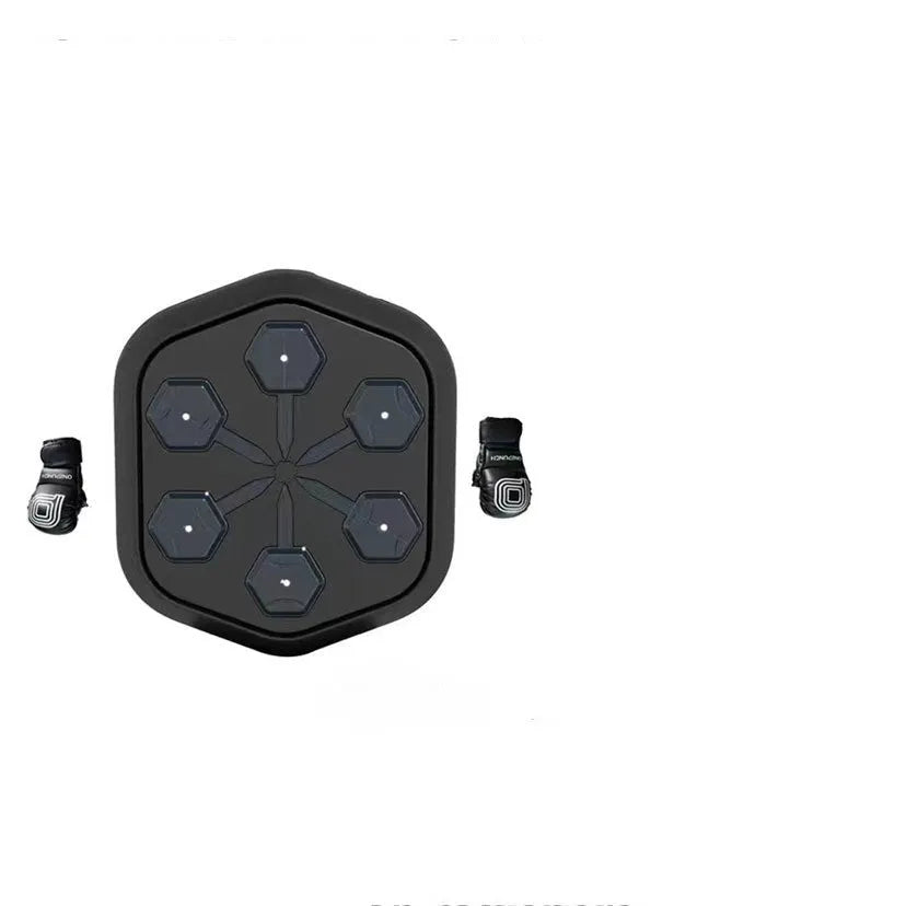 Black smart music boxing machine with Bluetooth connection and EVA construction