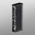 Transparent plastic power bank with 20000mAh capacity, fast charging, industrial style, black and white colour options