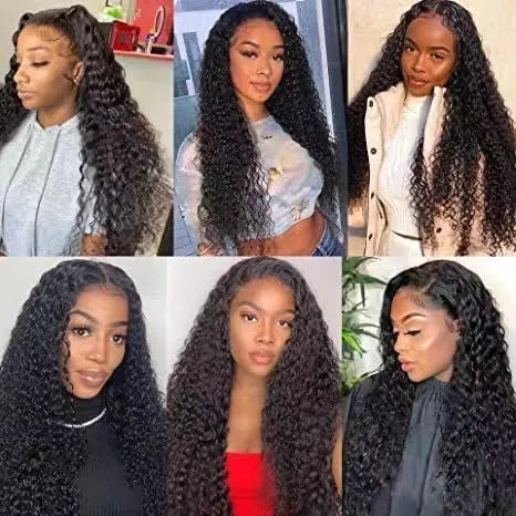 Fluffy big wave half headgear wig in a dark colour with long curly hair and side bangs