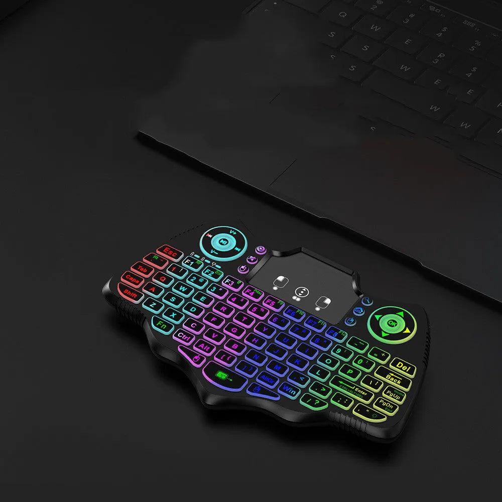 V18 black wireless mini flying keyboard mouse remote control with 88 keys and touchpad