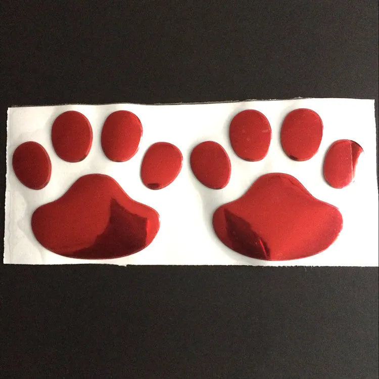 PVC hand-shaped brush car bumper sticker with footprints design in four colour options