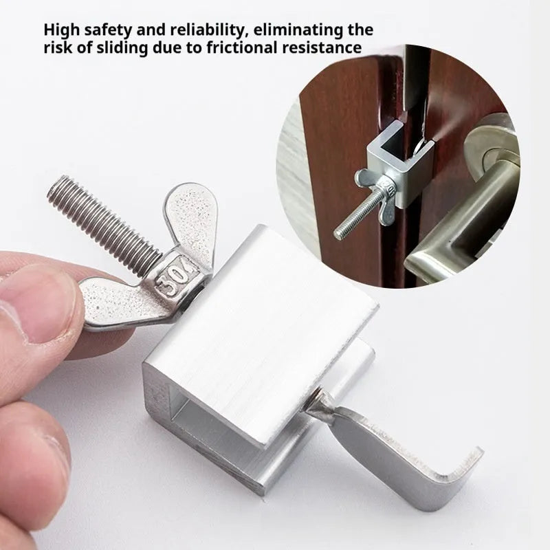 Portable hotel security lock door stopper made from stainless steel and aluminium alloy for travel use