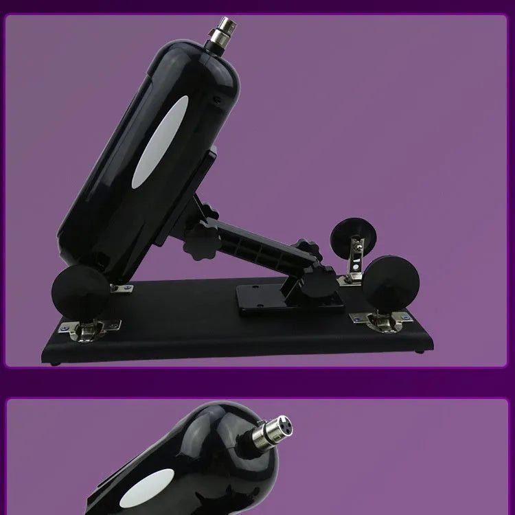 Purple automatic telescopic thrusting sex toy measuring 37x15cm