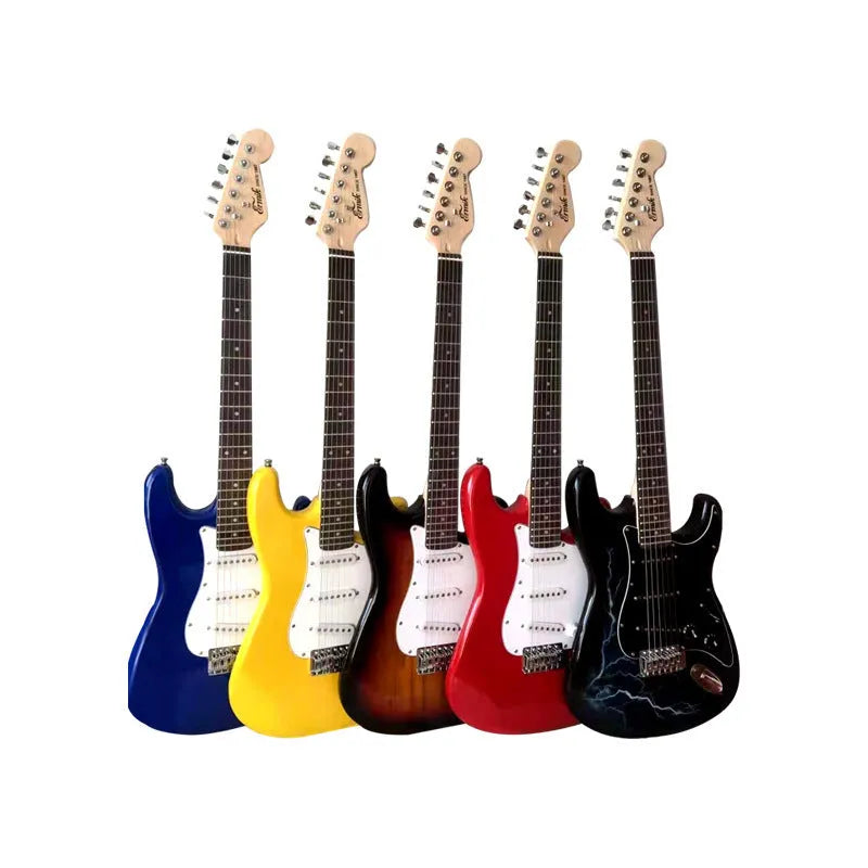 Genuine ST lightning electric guitar with Indus wood body and rosewood fingerboard in multi-colour finish