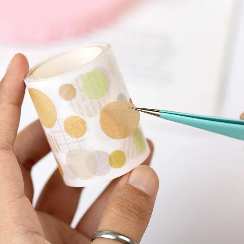Stainless steel tweezers macaron coloured straight and elbow styles on paper card packaging