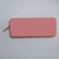 Silicone dustproof travel makeup brush storage bag in various colours, showing size 20x8x2.5cm.