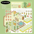 Capabala cut-free cartoon PET decorative sticker sheet in eight colour themes on a 190x125mm sheet.