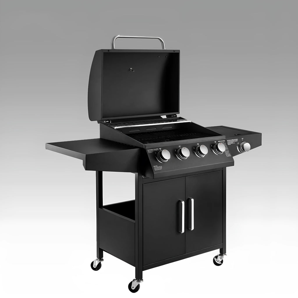 Home courtyard outdoor gas oven liquefied gas barbecue grill with plastic-sprayed finish and JK-004 grill rack