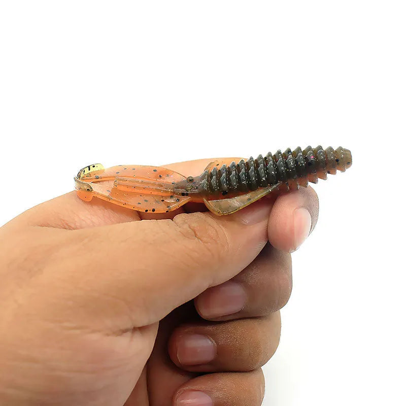 PVC soft bait fishing lure in selected colour, showing 8cm or 12cm simulation design