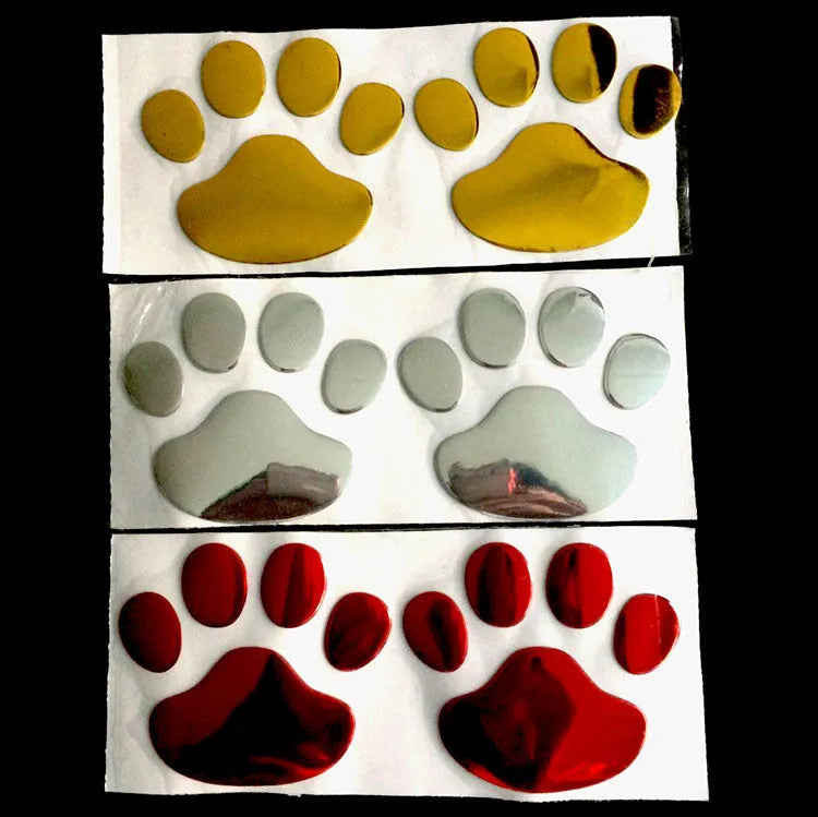 PVC hand-shaped brush car bumper sticker with footprints design in four colour options