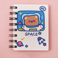 Astronaut series flipped portable pocket notebook measuring 10.5 by 8 centimetres
