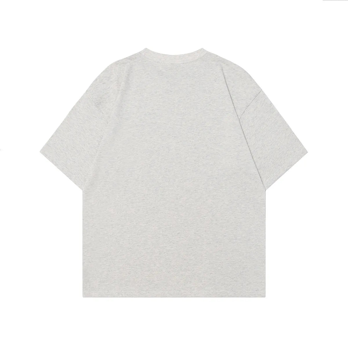 Men's loose fit pure cotton t-shirt in black and grey colour options.