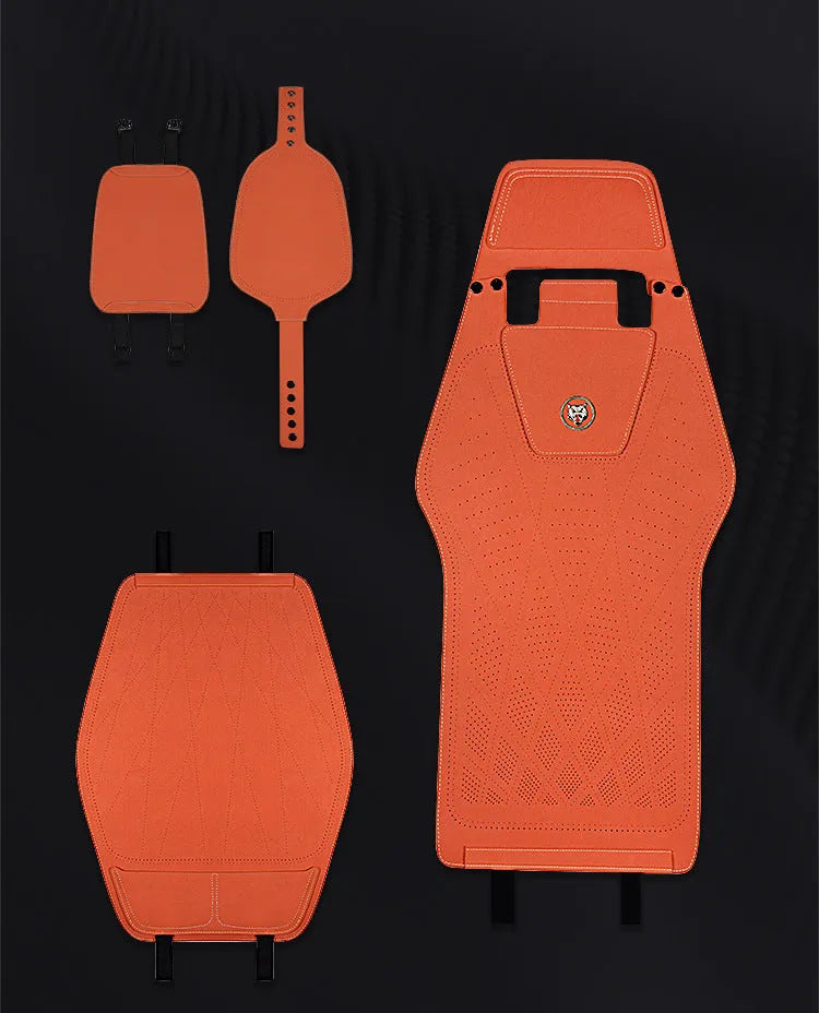 Tailored leather ultra thin car seat cover in fur material on a car seat
