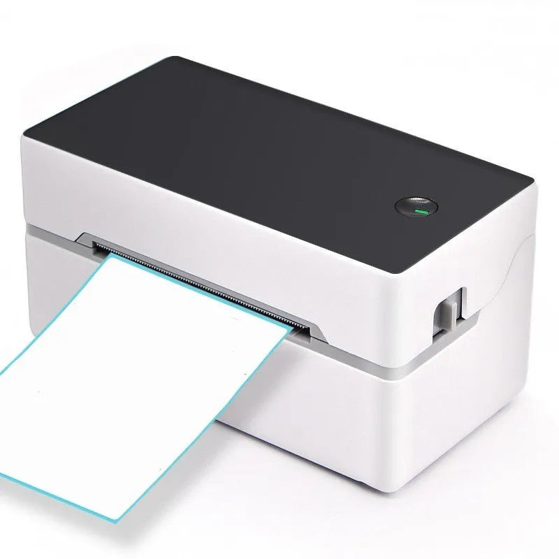 Thermal label printer with Bluetooth and USB ports, 150mm/s speed, 203 dpi, 16x8x8cm for barcode and sticker printing